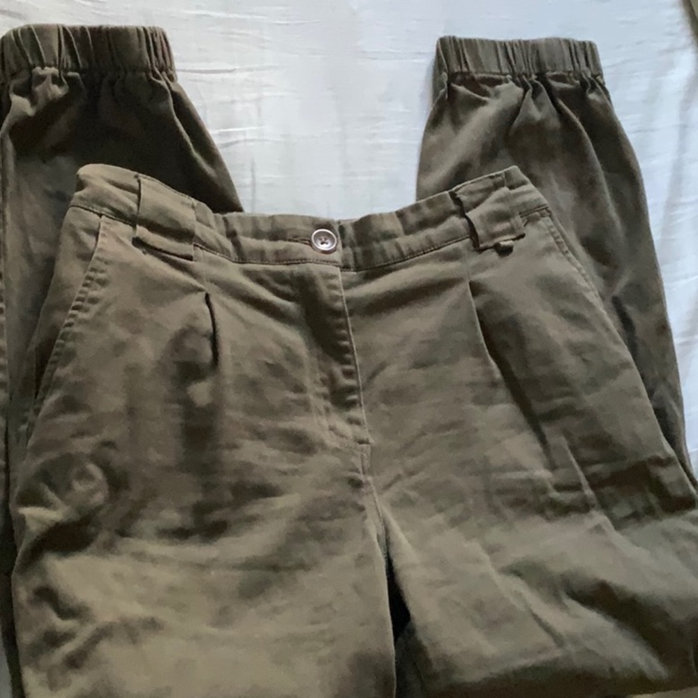 Colloseum jogger olive green pants